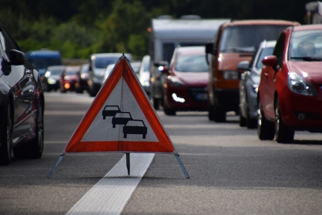 Symbol Stau Sperrung Unfall Autobahn Verkehr A6 BAB