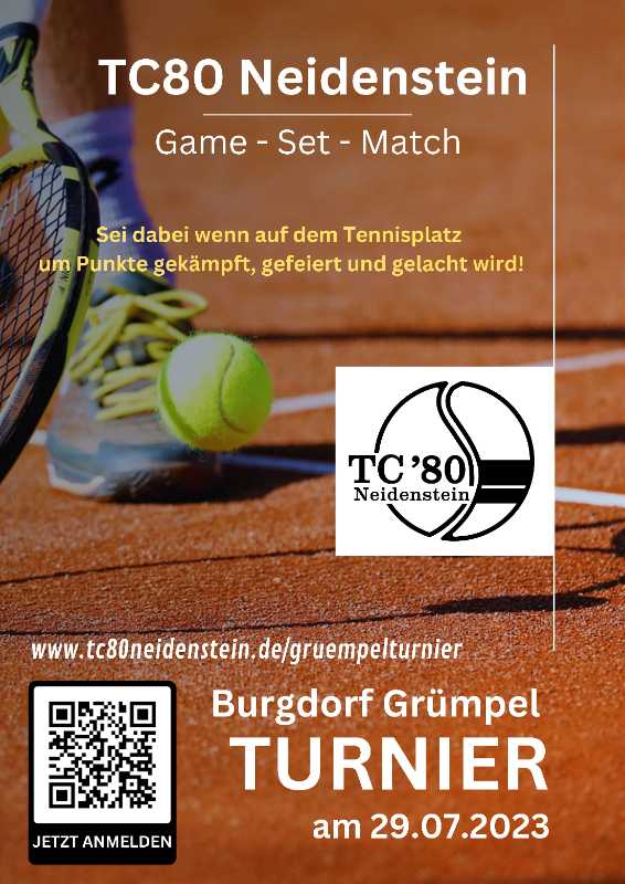 Plakat Burgdorf Gruempel Turnier Neidenstein 2023©tc80